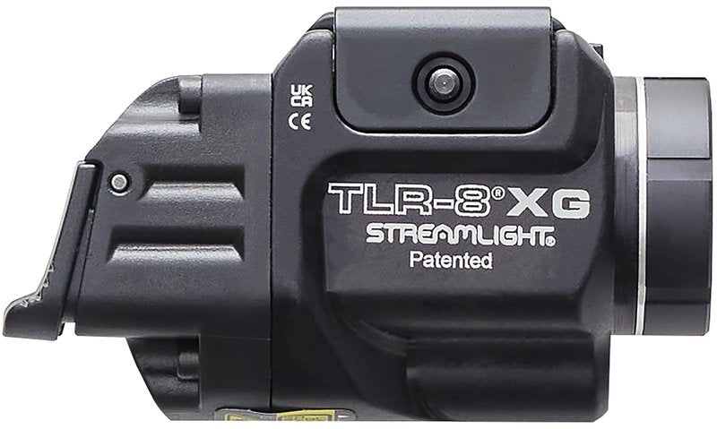 Streamlight 69434 TLR-8A G Flex 500-Lumen Low Profile Pistol Light with Integrated Green Aiming Laser for Select Handguns, Includes Rear Switches, Mounting Kit, and Keys, Black