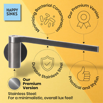 HAPPY SINKS Magnetic Dish Cloth Holder - Suitable for Metal Sinks - Strong Magnetic Backing - Sustainable Kitchen Solution - Wash Rag Hanger - (Steel)