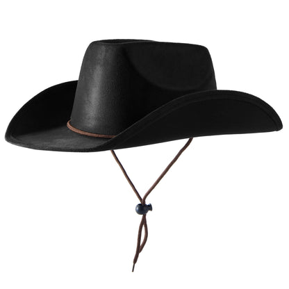 Spooktacular Creations Unisex Western Cowboy Hat, Black Cowboy Hat, Halloween Costume Accessory for Adults and Kids Cosplay Themed Party and Photo-props