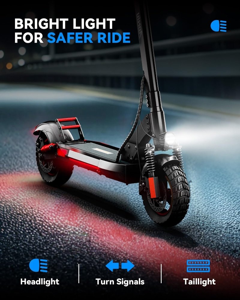 Aoniu M4 Electric Scooter for Adults Escooter with Seat Off Road E Scooter 25-30mph Fast 300 Lbs+ Heavy Duty Electric Scooters Long Range 31 Miles All Terrain Foldable for Teens Commuting