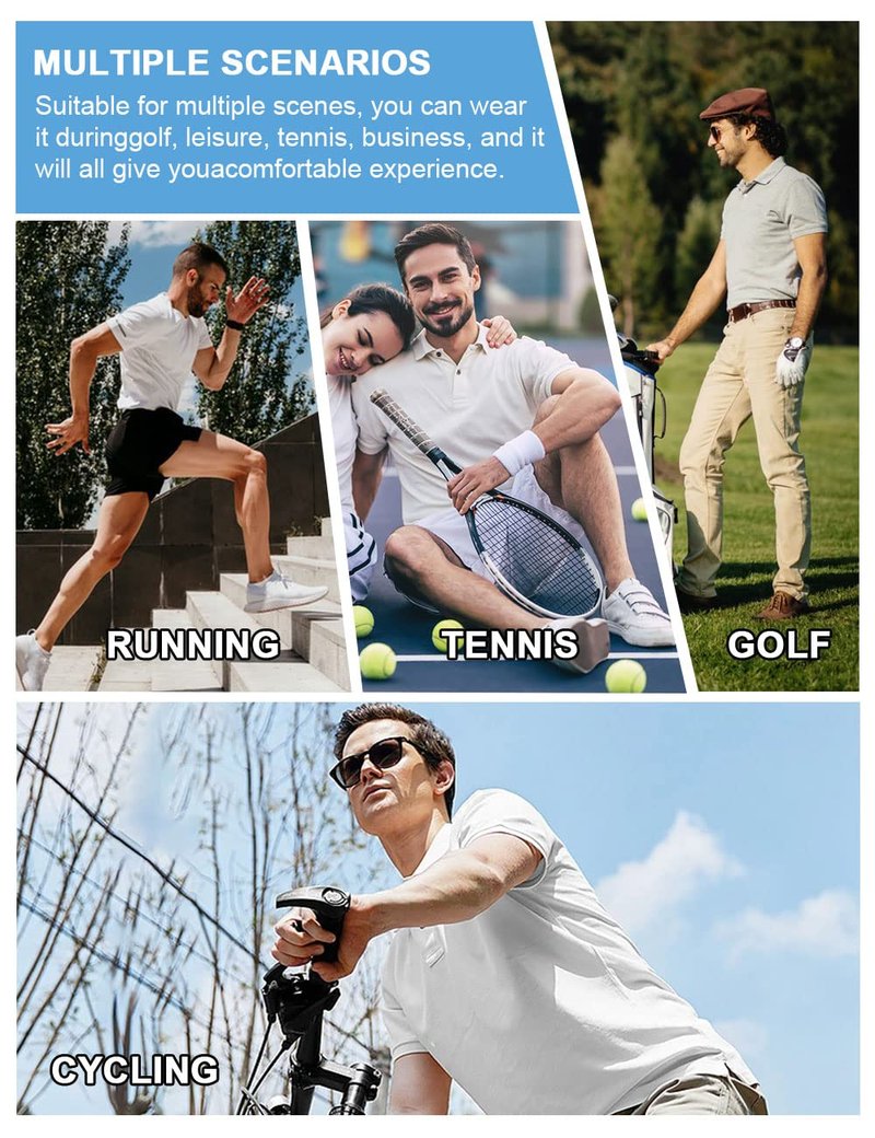 Hodaweisolp Golf Shirts for Men Dry Fit Print Moisture Wicking Performance Short Sleeve Polo Shirt Green Car-XL