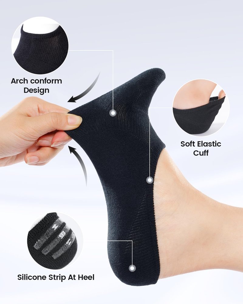 IDEGG No Show Socks Womens and Men Low Cut Ankle Short Anti-slid Athletic Running Novelty Casual Invisible Liner Socks