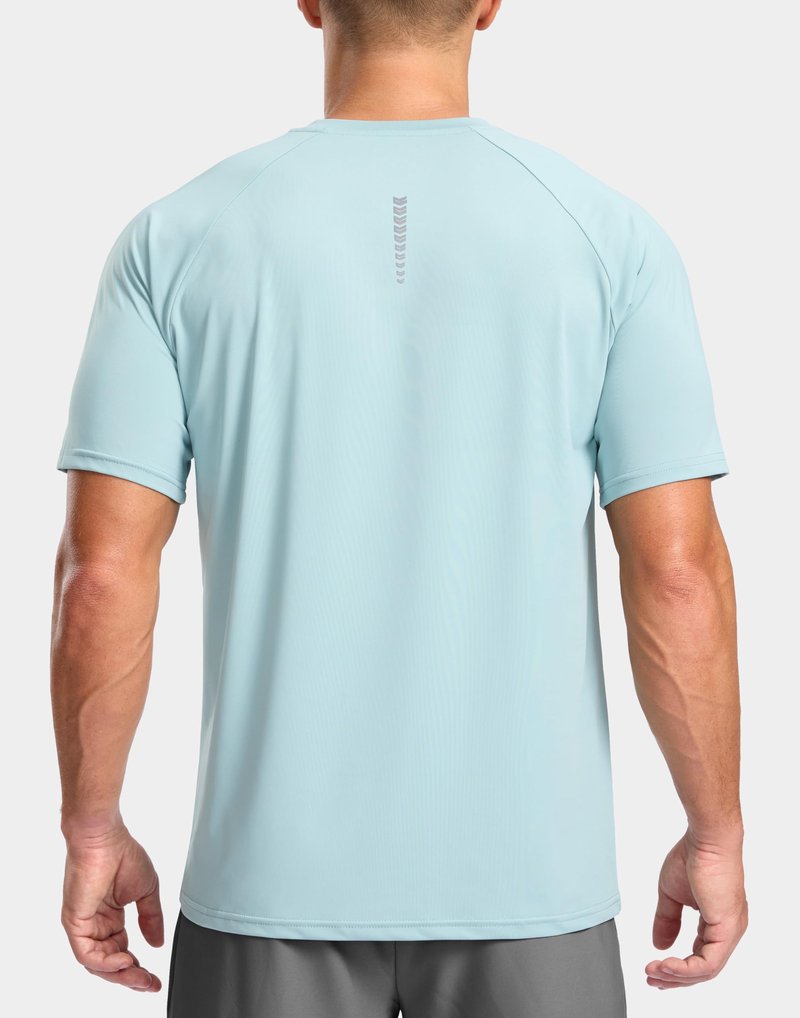 G Gradual Men's Athletic Workout T-Shirts Moisture Wicking Cooling Running Shirts Short Sleeve Performance Tee for Gym Tennis(Light Blue,4XL)