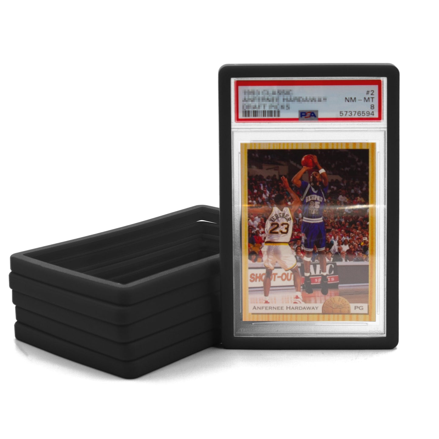 CASEMATIX PSA Slab Bumper Guards 5-Pack Compatible with TCG & Sports PSA Graded Cards, Includes 5 PSA Slab Guard Storage Bumper Protectors (Black)