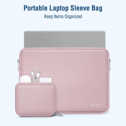 MOSISO Laptop Case 13 inch, 13 inch Laptop Sleeve Bag Compatible with MacBook Air M4 M3 M2 M1 2025-2018 / Pro 13 M2 M1 2025-2016, Neoprene Computer Sleeve Bag with Small Case, Baby Pink