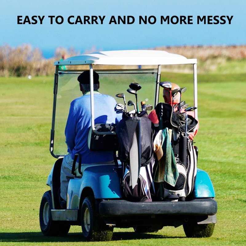 LUSTEMBER 3 Pack Large Golf Towels, 16" x 24" Tri-Fold Portable Microfiber Fabric Waffle Pattern Golf Towel for Golf Bag with Carabiner Clip to Quickly Remove Sand, Mud, Dirt and Sweat