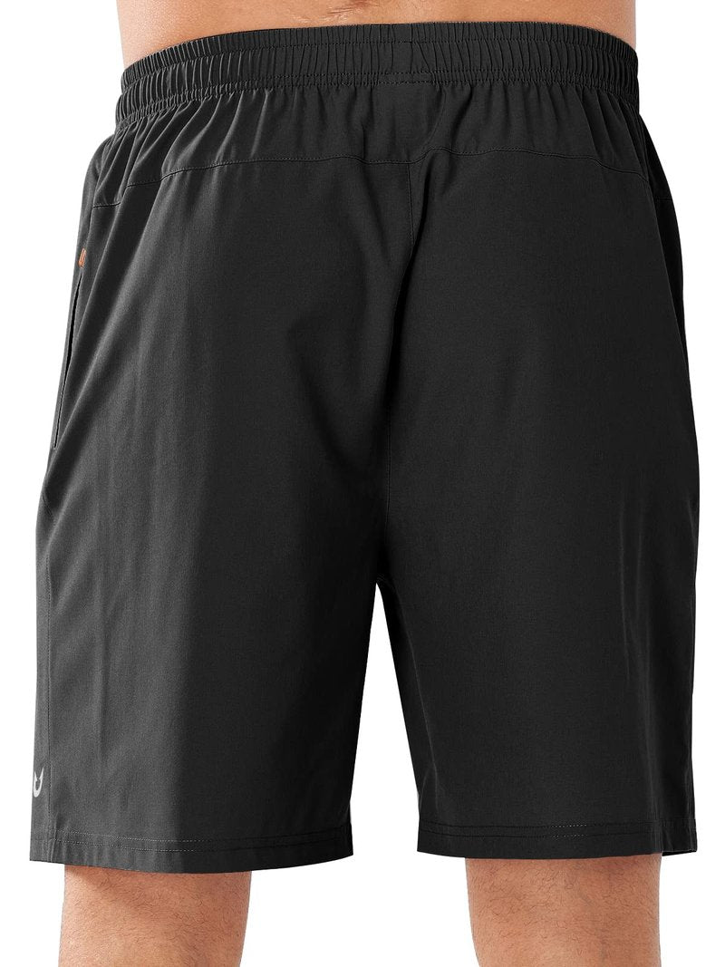 NORTHYARD Men's Athletic Running Shorts Quick Dry Workout Shorts Lightweight Sports Gym Basketball 7"/ 9"/ 5" Tennis Hiking Exercise Black-7 inches L