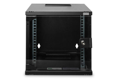 DIGITUS Network cabinet 10 inch - 6U - wall mounting - HxWxD 330x312x300mm - load capacity 30kg - useful depth 250mm - black