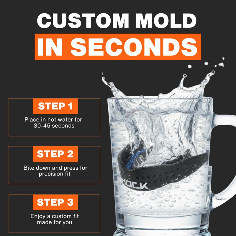 Shock Doctor Mouth Guard - Sports Mouth Guard for Football Mouth Guards, Breathable Low Profile Custom Fit for Basketball, Lacrosse, Hockey & More