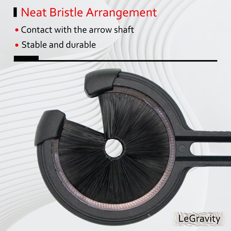 Steel-Land Whisker Biscuit Arrow Rest Arrow Stand for Archery Compound Bow Round Bristle Brush Mounted on Bow for Archery Arrow Targeting Accessories (Black)