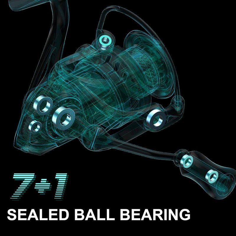 Tempo Persist Spinning Reel - Ultra Smooth Fishing Reel for Saltwater & Freshwater | 30.9 LBs Max Drag, Aluminum Body