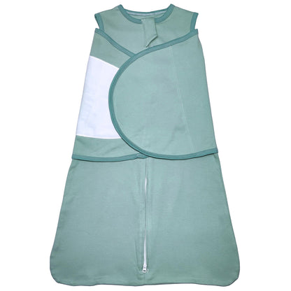 Enrich YLife Swaddle Sack for Baby Babies 3-Ways Adjustable Swaddling Sleeping Bag Cotton Wearable Blanket for Newborn Boys and Girls (Cyan, 3-6 Months)