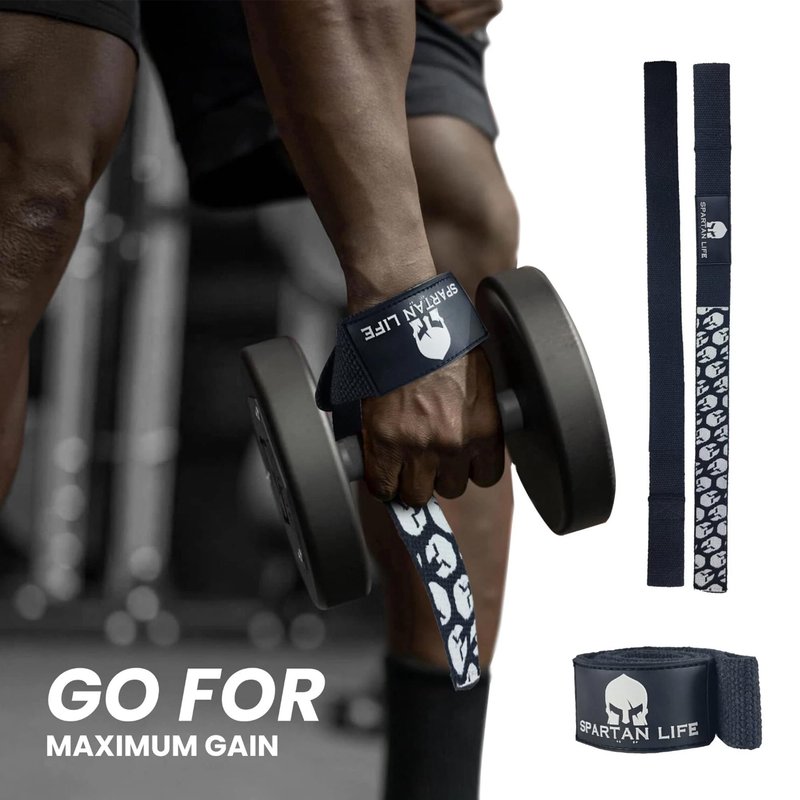 "Victorbudo USA Wrist Straps for Weightlifting, Powerlifting & Strength Workouts  18 inch Heavy Duty Padded Gym Lifting Straps for Deadlifts, Anti-Slip Silicone Grip, Durable for Men & Women (Pair)"