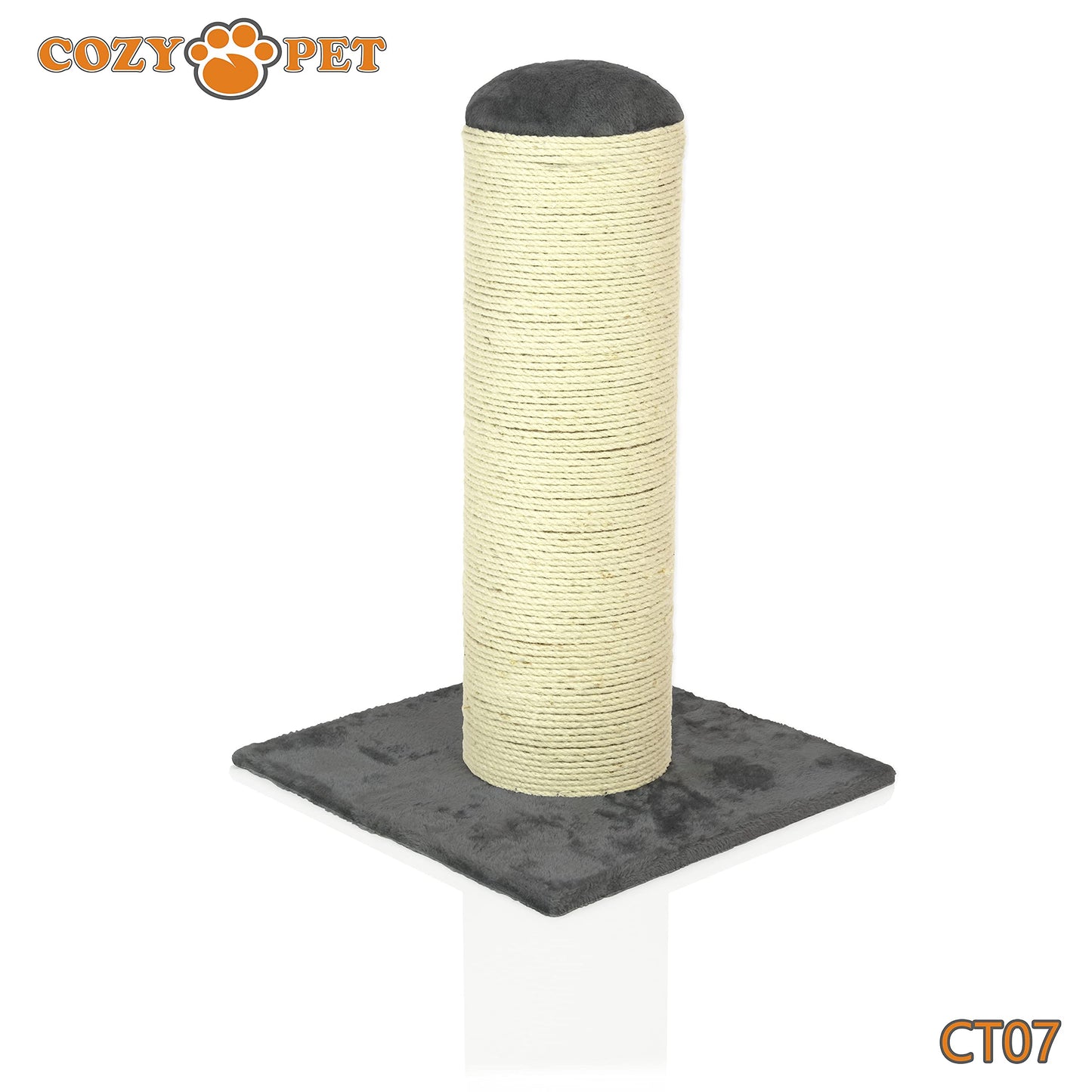 COZY PET Deluxe Fat Boy Super Large Cat Scratching Post Scratcher Activity Centre with Heavy Duty Sisal in Dark Grey XXL CT07-Dark Grey.