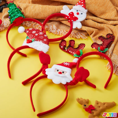 JOYIN 12 Packs Christmas Headbands with Assorted Design Christmas Headwear Holiday Headbands Accessories for Women Men Kids Christmas Parties Xmas Holiday Party Favors Photo Booth (ONE SIZE FIT ALL)