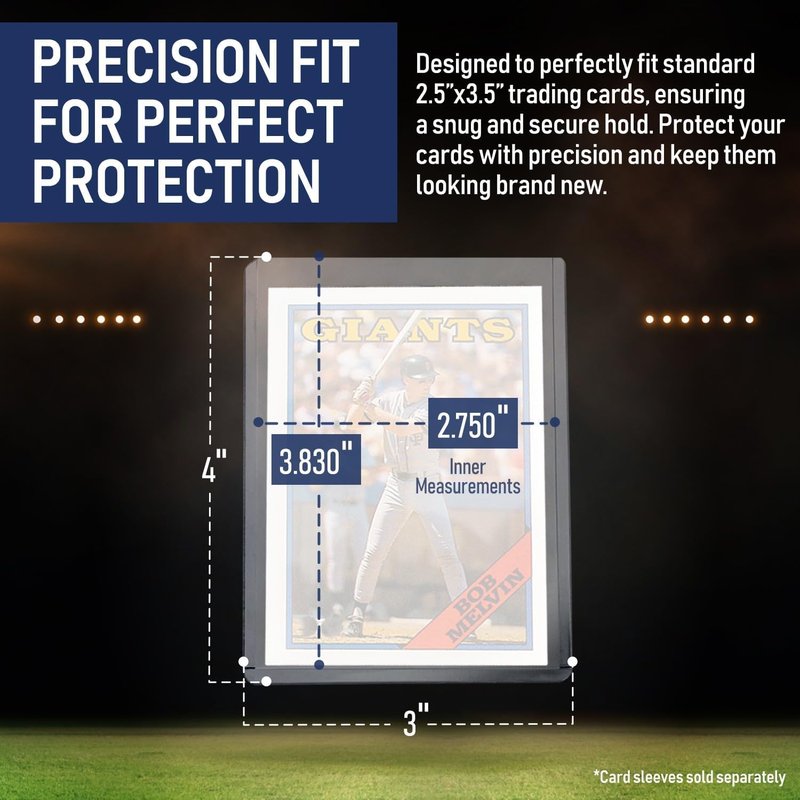 Premium Seamless 20PT Top Loaders - Thick Card Holders for Trading Cards | Hard Plastic Sleeves, 360PT Size