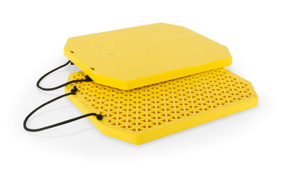 Camco Extra Large Stabilizer Jack Pads - Helps Stop RV Jacks from Sinking into Soft Ground - Includes Rope Carry Handles & Each Measures 17” x 15” x 1” - Crafted of Heavy-Duty Polymer - 2-Pack (44545)