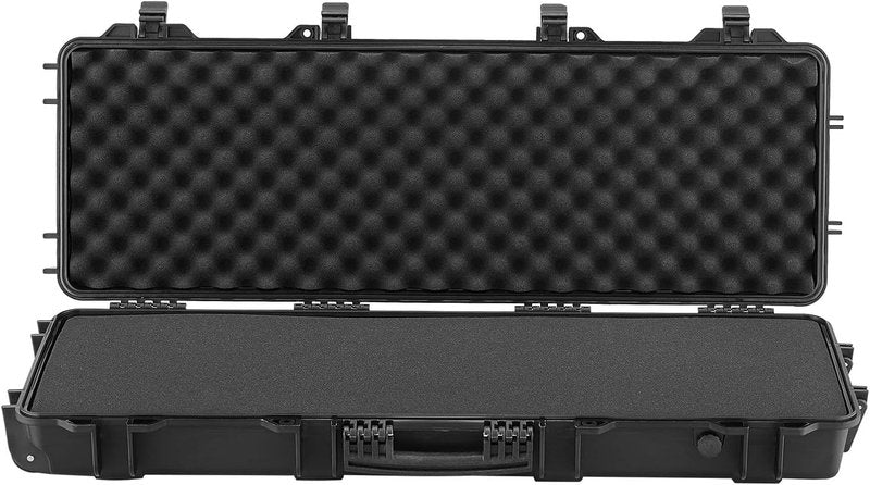 Rifle Hard Case with 4 Layers of Foam - Lockable, Waterproof & Crushproof | Ideal for Rifles & Shotguns