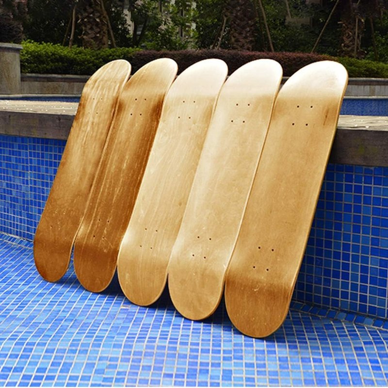 3 PCS Blank Maple Skateboard Decks, 31 x 8 inch 7-Layer Maple Double Tail Skateboard Decks Set of 3
