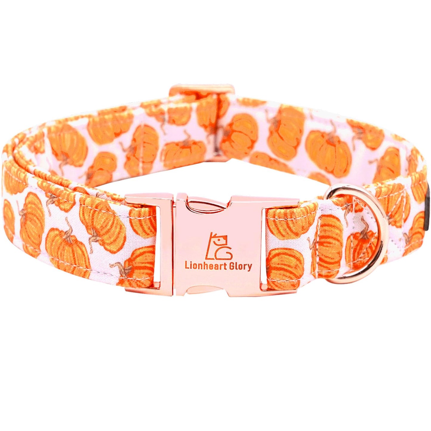 Lionheart Glory Halloween Pumpkin Collar - Heavy Duty, Adjustable, for Medium Dogs, Female or Male