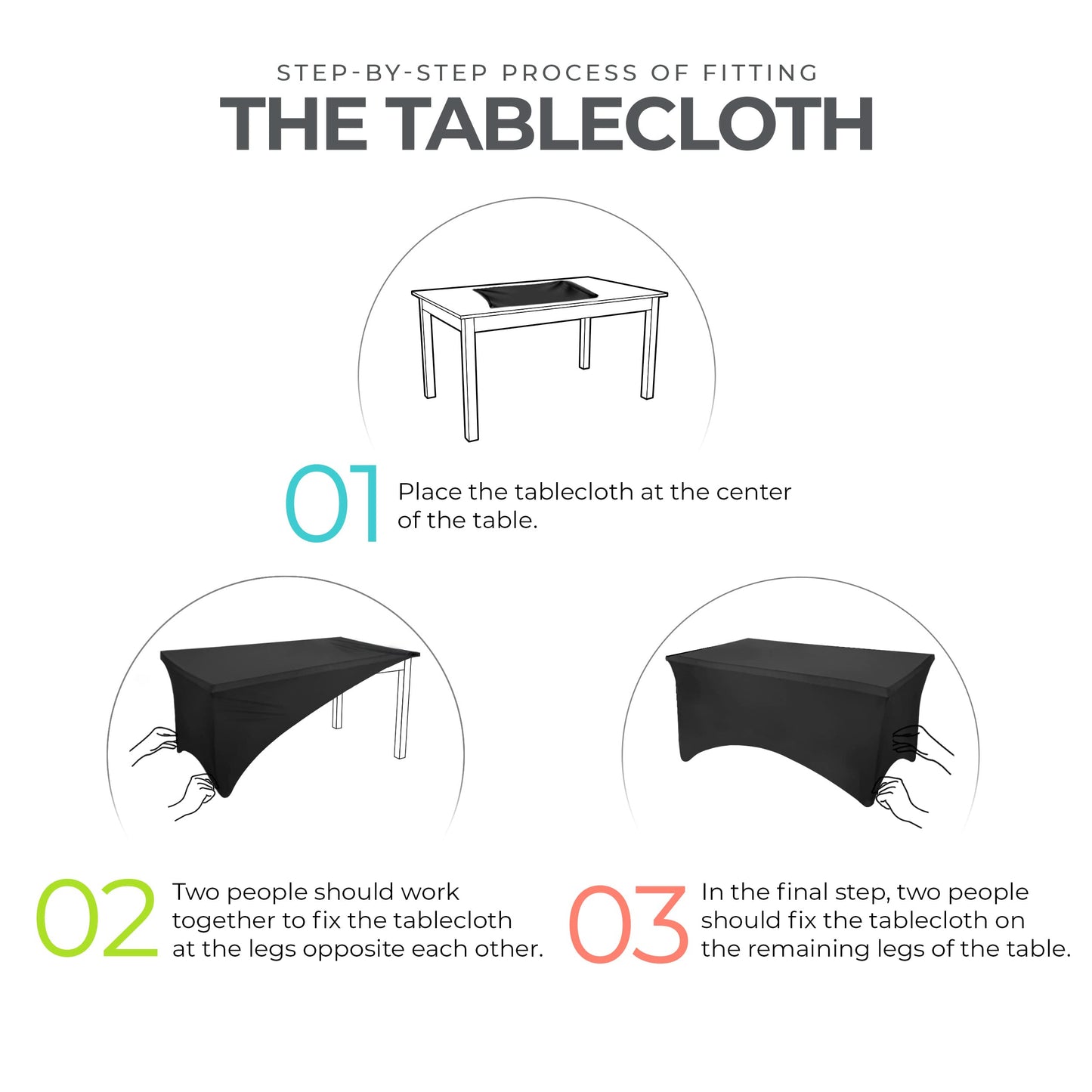 Utopia Kitchen Spandex Tablecloth 2 Pack [8FT, Pink] Tight, Fitted, Washable and Wrinkle Resistant Stretch Table Cloth Rectangle Cover for Trade Show, Weddings & Parties [96Lx30Wx30H Inch]
