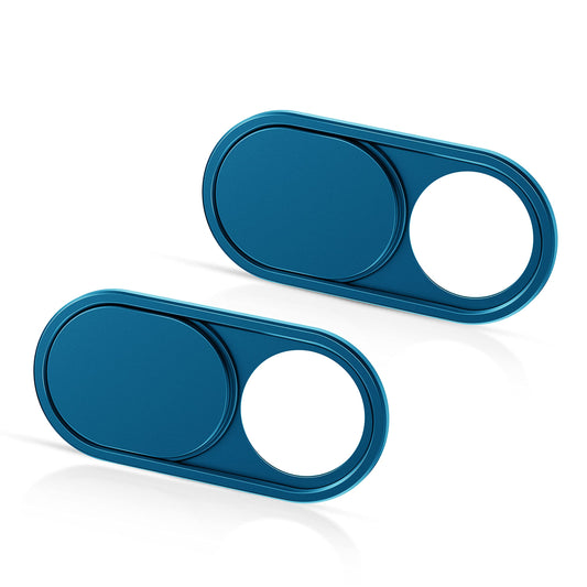 CloudValley Camera Cover Slide Ultra-Thin, Blue Webcam Cover for MacBook air, Laptop, iMac, Desktop, PC, MacBook Pro, iPad, iPhone 8/7/6, Privacy Web Camera Protection [2 Packs]