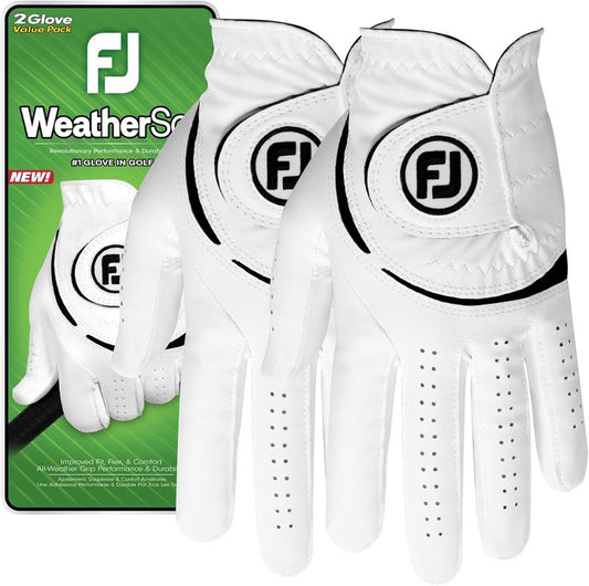 FootJoy Men's WeatherSof Golf Gloves - 2-Pack for Superior Grip