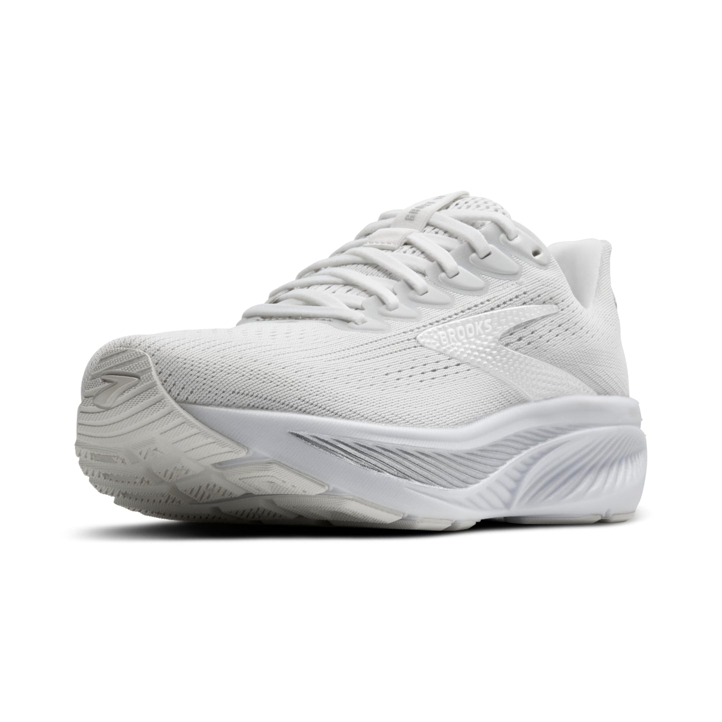 Brooks Women’s Ghost 17 Neutral Running Shoe - White/White/Grey - 6 Medium