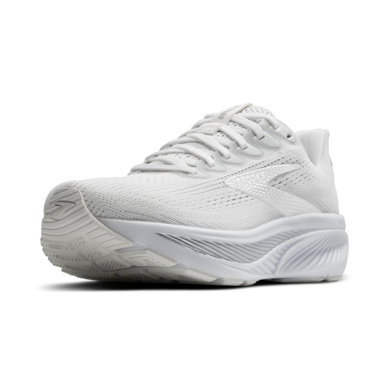 Brooks Women’s Ghost 17 Neutral Running Shoe - White/White/Grey - 6.5 Wide