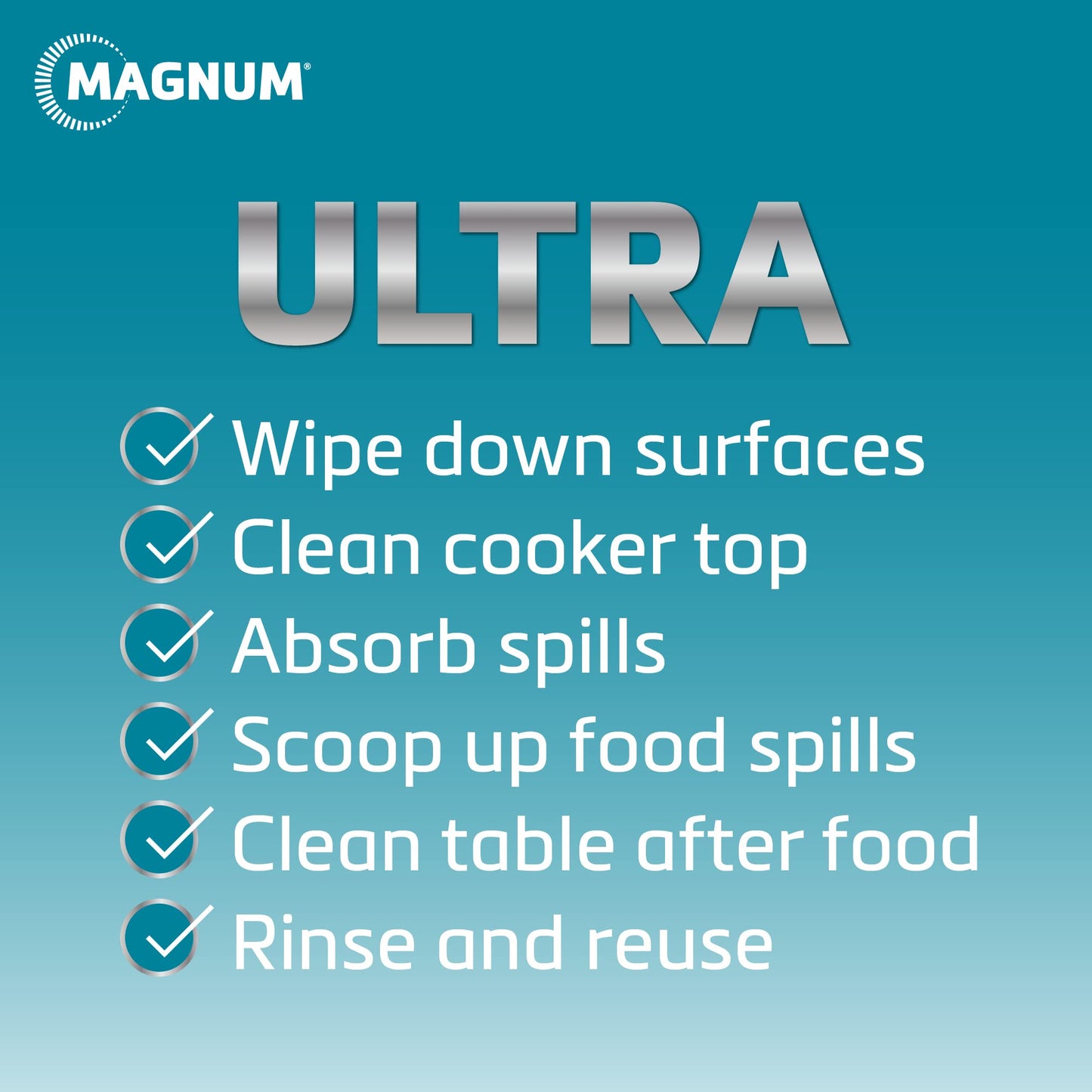 Magnum Ultra Absorbency Kitchen Roll - Strong & Durable, Bulk Buy (Pack of 4 x 6 Rolls, totaling 24 Rolls)