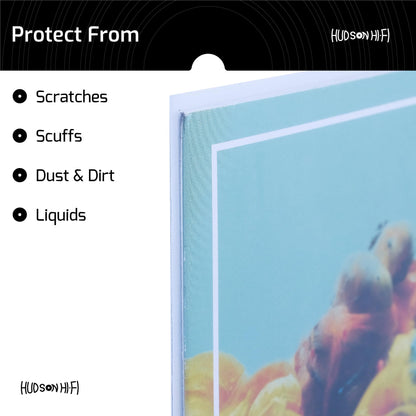 Hudson Hi-Fi Vinyl Record Outer Sleeve Covers - 250 Pack - Premium Crystal Clear Sleeves - Protect Your LP Albums from Scratches, Dirt & Dust - 3 Layers of 30µm Thick No-Acid Exterior Disc Cover