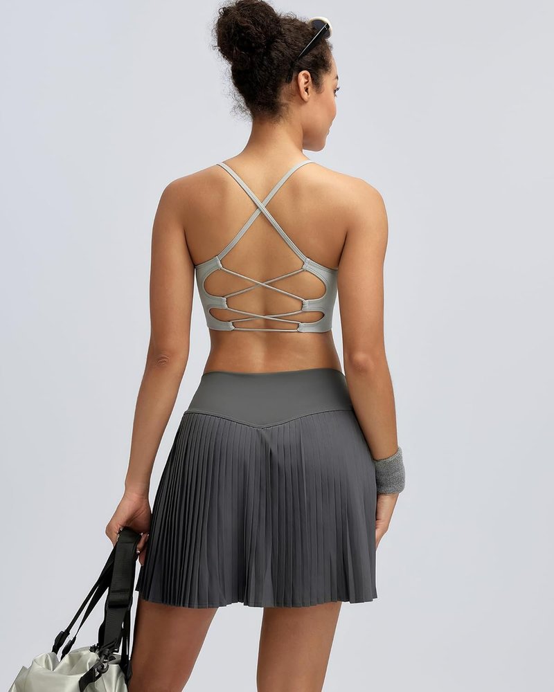 Sports Bras for Women - Sexy Crisscross Back Seamless Design | Medium Support with Removable Pads