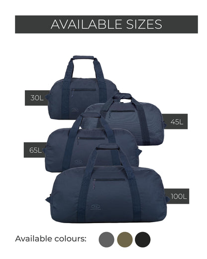 Highlander Cargo Duffle Bag - Versatile Canvas Holdall Travel Bag for Gym, Outdoor Adventures, and City Travel - Heavy Duty