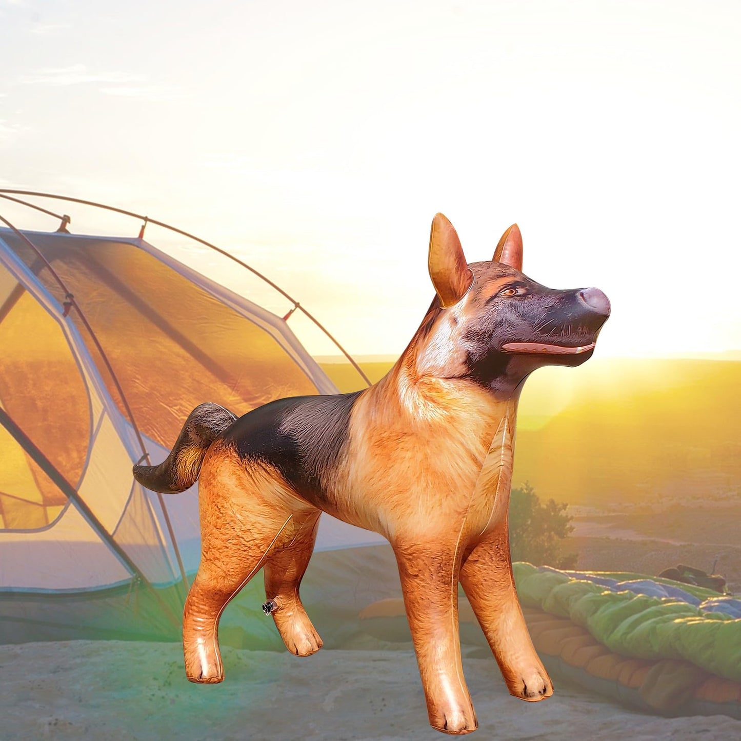 Jet Creations German Shepherd Inflatable – 43" L x 30" H – Halloween & Fall Decorations for Home, Office, Birthday Parties, Police Dog/K9, Animal Toy for Ages 3+, Black & Tan, 1 Pc