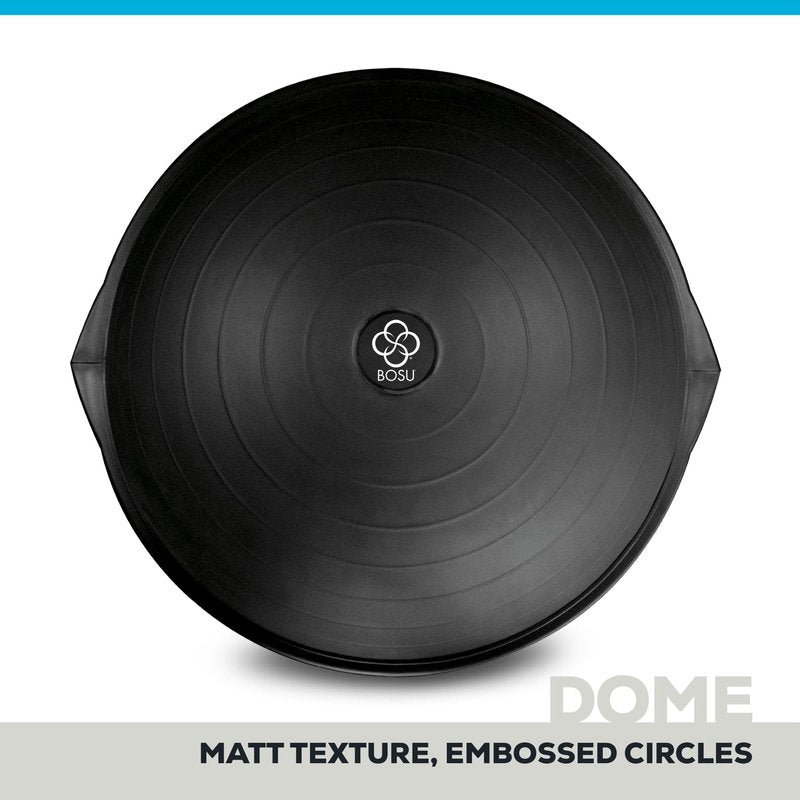 BOSU Balance Trainer, Half-Ball Training Equipment, 65 cm Diameter, 350 lb Capacity - Burst-Resistant Stability Exercise Tool w/ Non-Slip Base, Includes Hand Pump, Commercial-Grade
