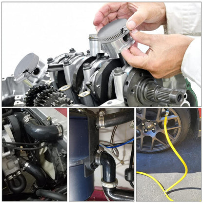 Hose Clamp, 10 Pieces 2.5 Inch Stainless Steel Hose Clamps for 1 1/2 Inch to 2 1/2 Inch Hose Pipe Large Adjustable Worm Gear Hose Clamp Assortment Kit for Automotive Radiator Fuel Line Mechanical