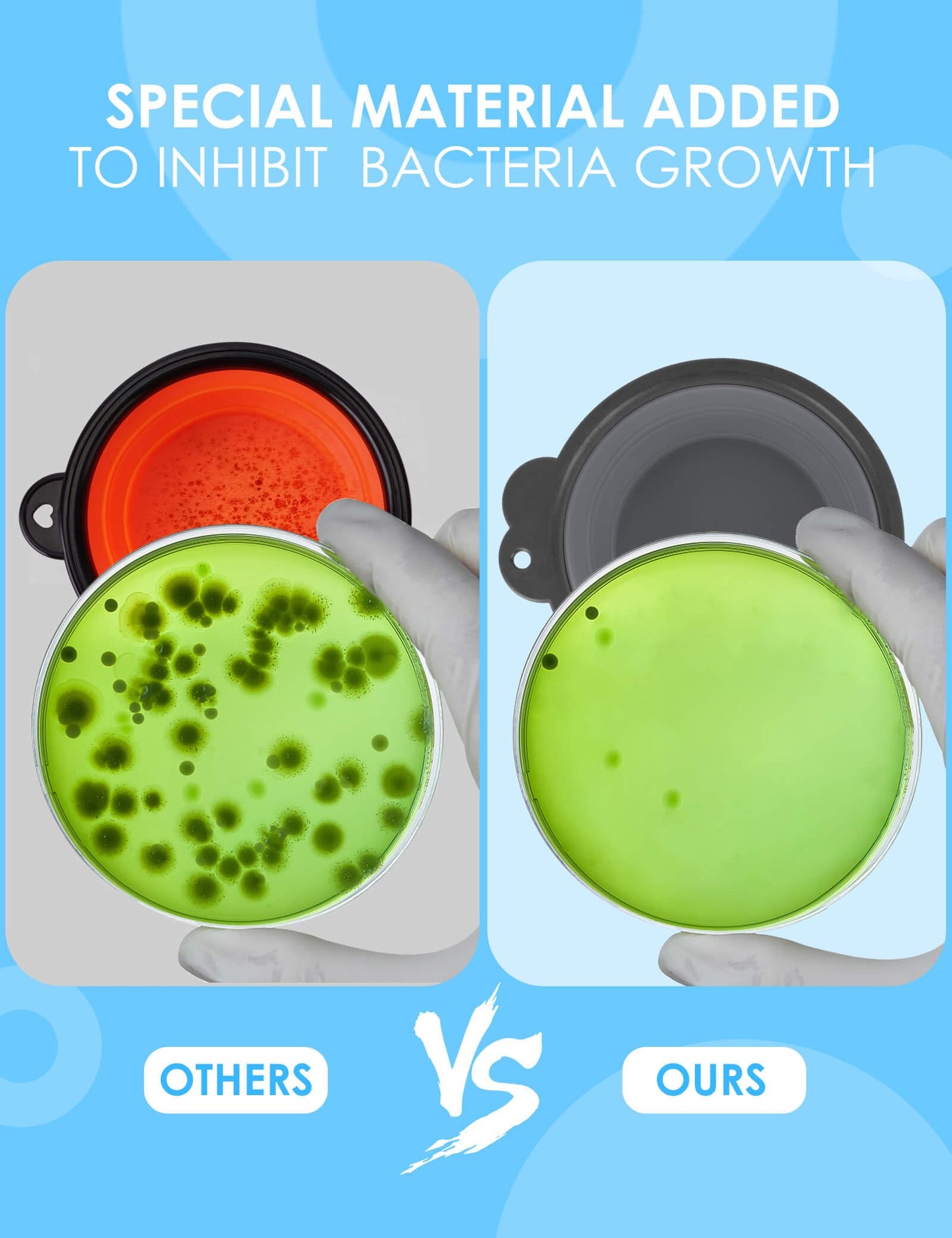 Aonkey Collapsible Dog Bowls with Bottle Carrier, 2 Pack Travel Dog Water Bowl Upgraded Carabiner, One-Piece Molded Rim No Fall Off or Crack, Foldable Silicone Portable for Pets Walking Hiking 15oz