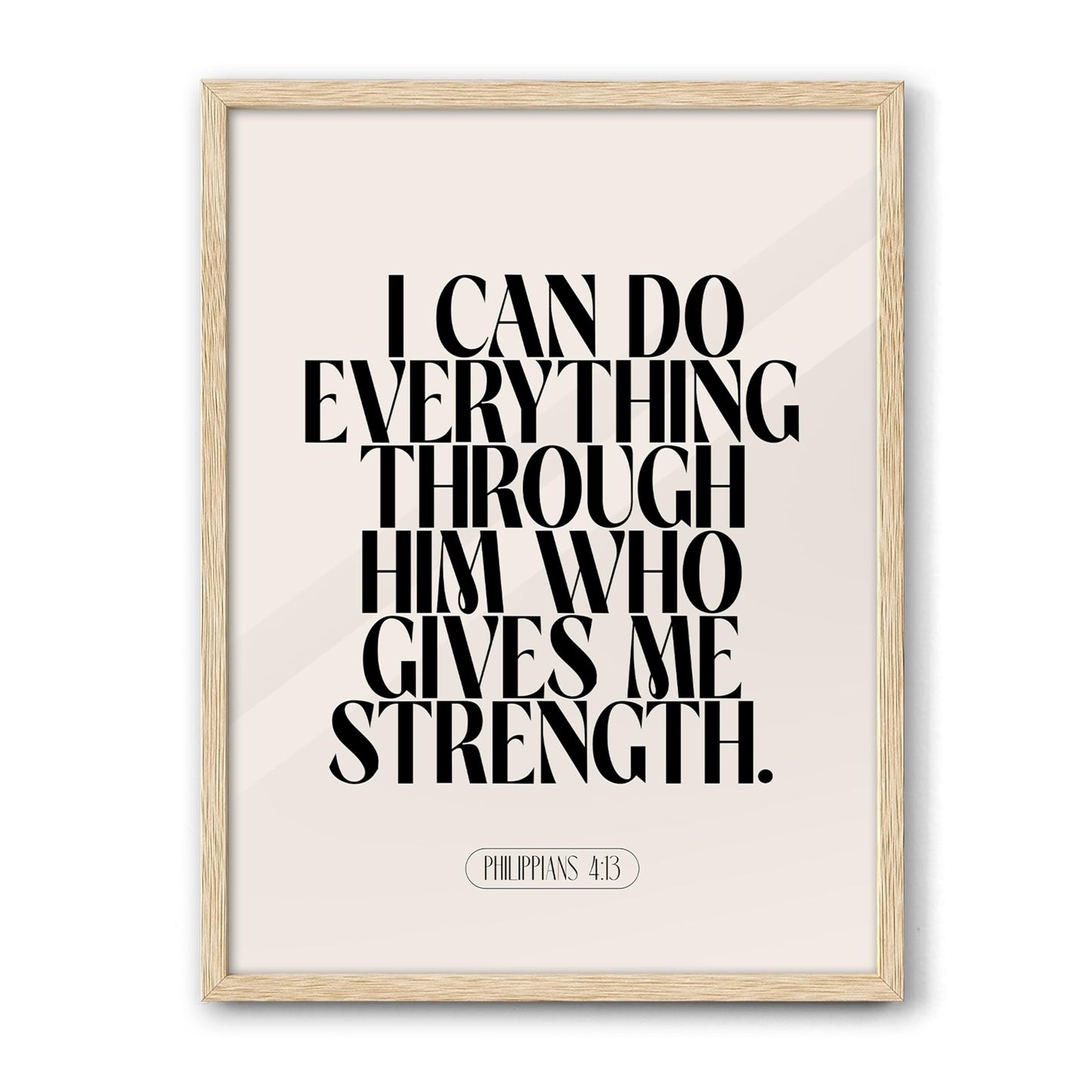 iHery Natural OAK Wood Jesus and Peter Walk on Water Framed Wall Art, 12x16 in Modern Sketch Bible Verses Canvas Art Decor, Beige Logs Boho Scripture 1Pack for Living Room Bedroom