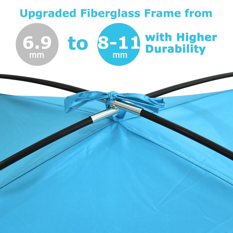 COMMOUDS Beach Tent Sun Shade for 3/4-5/6-7/8-10 Person, UPF 99+ Beach Sun Shelter Canopy Tent, Lightweight, Easy Set Up and Carry