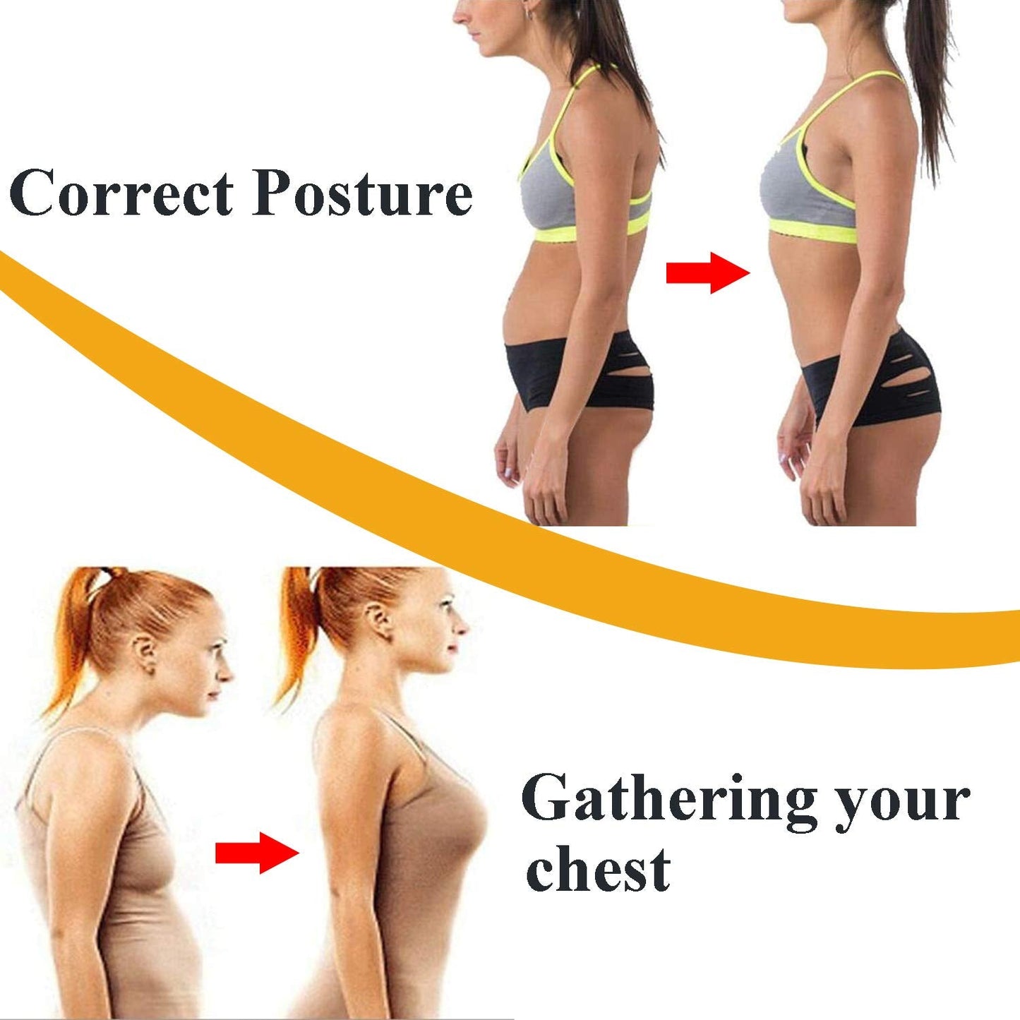 JOYSHAPER Chest Brace Up for Women Posture Corrector Bra Open Front Shaper Back Support Vest