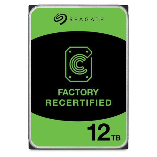 Seagate (Recertified) 12TB IronWolf NAS SATA Hard Drive 6Gb/s 256MB Cache 3.5-Inch Internal Hard Drive for NAS Servers, Personal Cloud Storage (ST12000VN0007)
