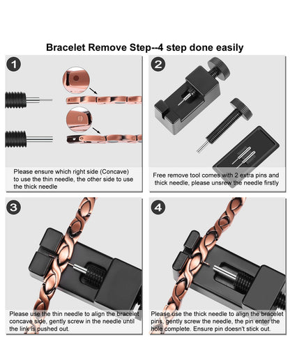 Jeracol Lymph Detox Titanium Steel Magnetic Bracelet for Men with Strength Magnets(3500Gauss) Womens Magnetic Wristband Brazaletes,Adjustable Size with Remove Tool & Gift Box.