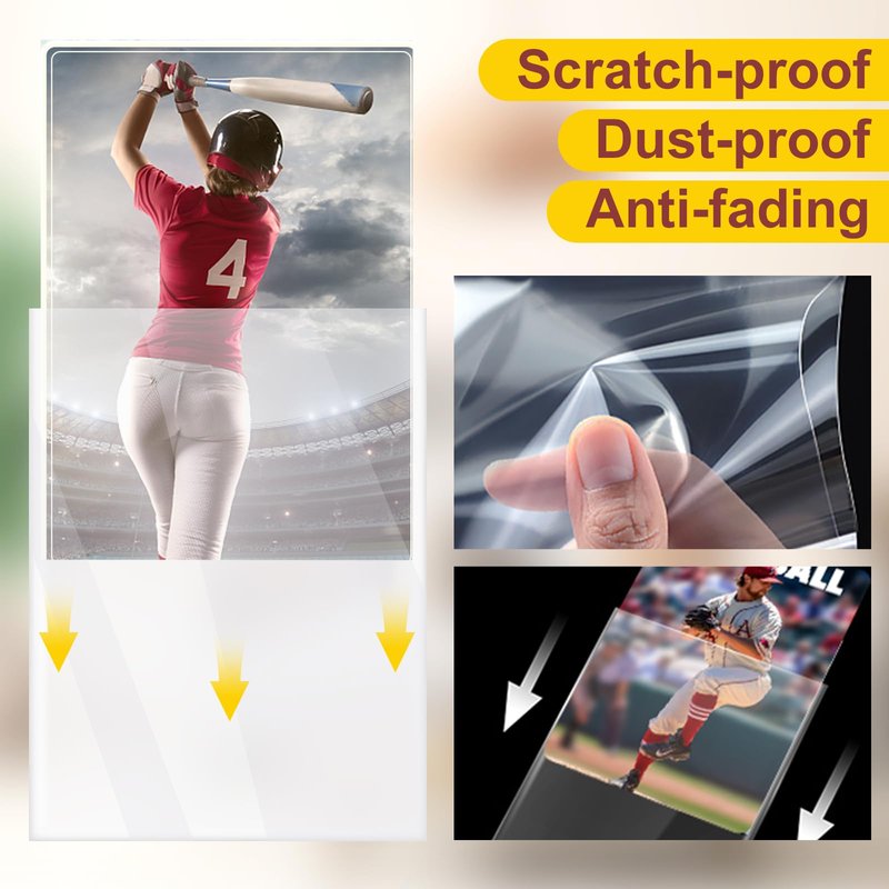 2000 Counts Card Sleeves Top Loaders for Trading Cards, Penny Soft Sleeves Baseball Card Sleeve Protectors Fit for Sports,Football,Game Cards
