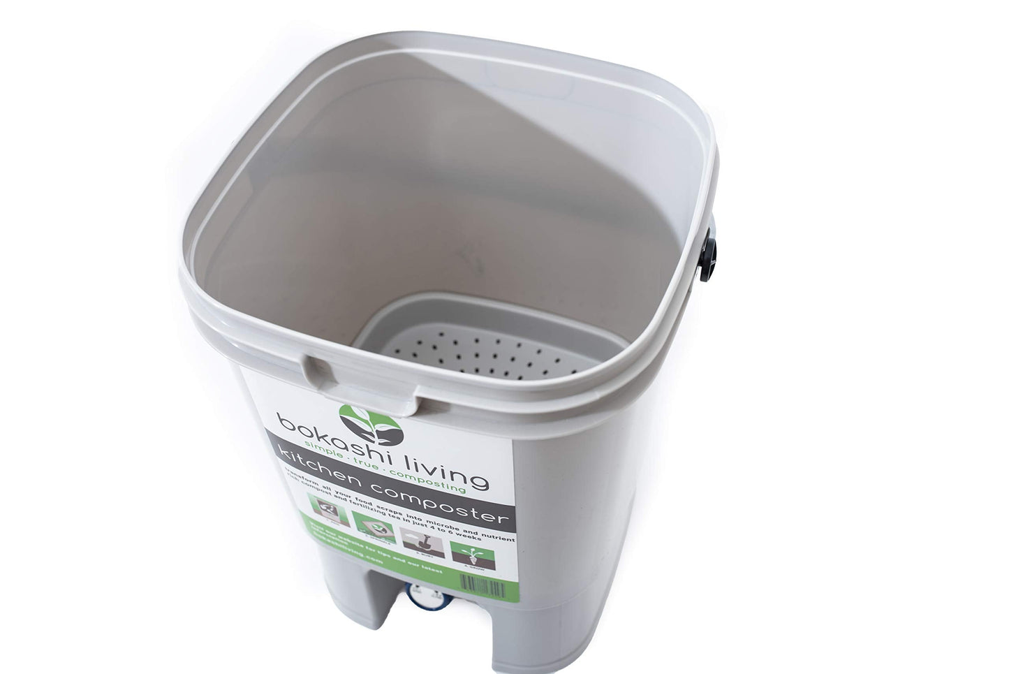 Premium Bokashi Composting Starter Kit (Includes 2 Bokashi Bins, 4.4 lbs of Bokashi Bran and Full Instructions