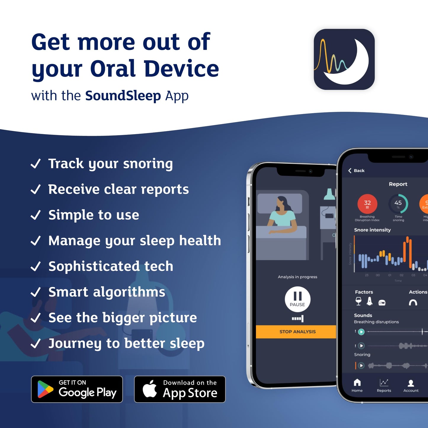 Snoreeze Anti Snoring Oral Device - Adjustable mouthguard, Snore Stopper Mouthpiece, Sleep aid to Reduce snoring & Sleep Apnoea for Men & Women