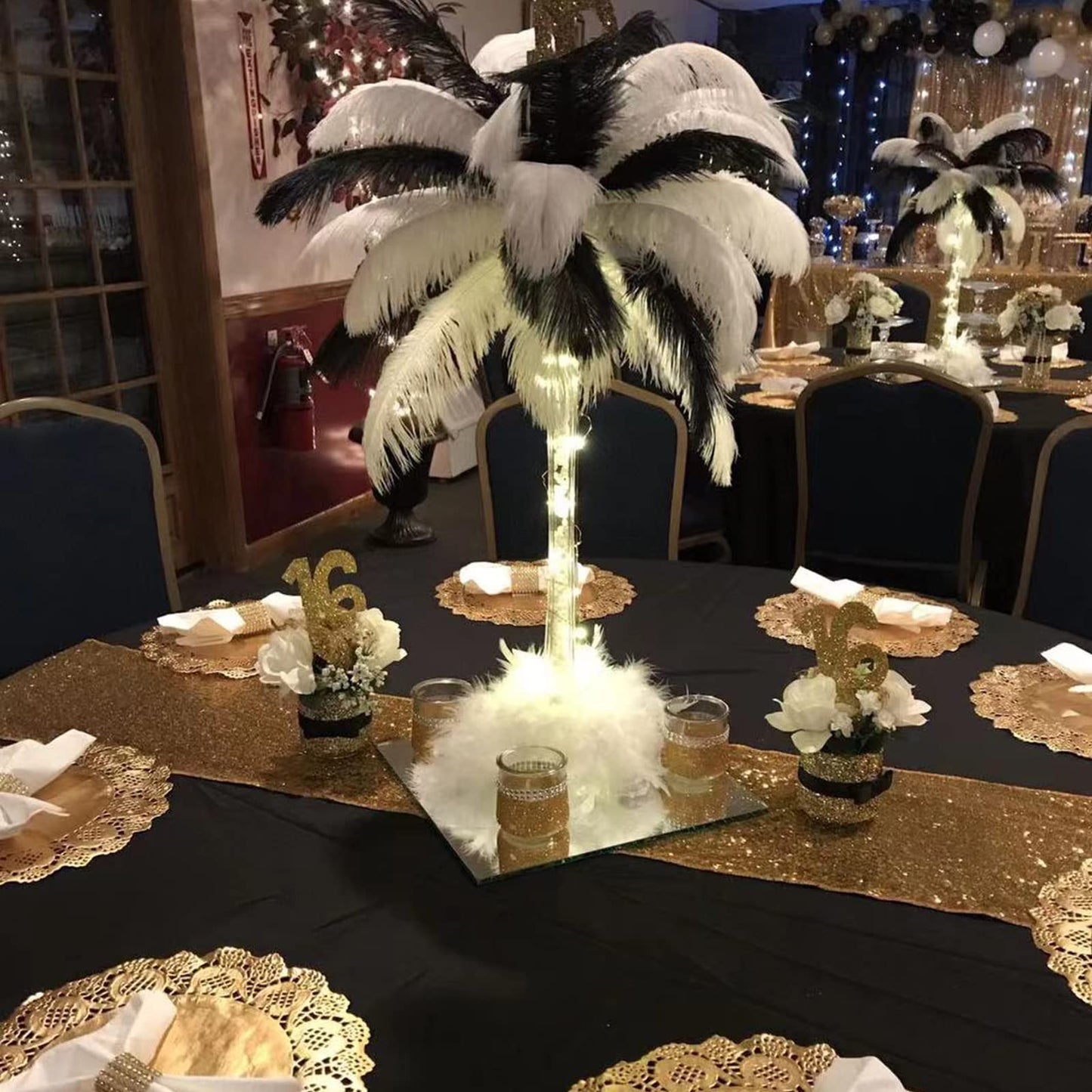 Charoama Glitter Gold Table Runners-12 by 108 Inch Luxury Linens -Gold Event Outdoor Party Supplies Fabric Decorations Gift Package for Holiday Wedding Birthday Baby Shower Dining Room Table Decor