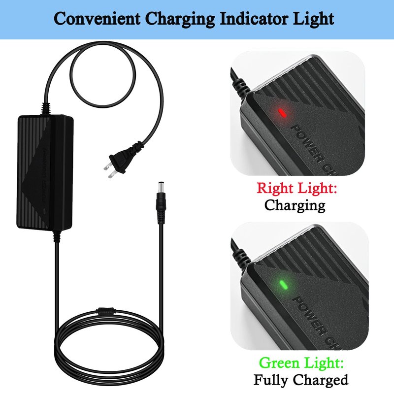 42V 2A Electric Scooter Charger for 36V Li-Batteries, Hover Board Charger Cord with 4 Plugs, Compatible with Gotrax/Ninebot/Jetson/Voyage Scooter Power Adapter