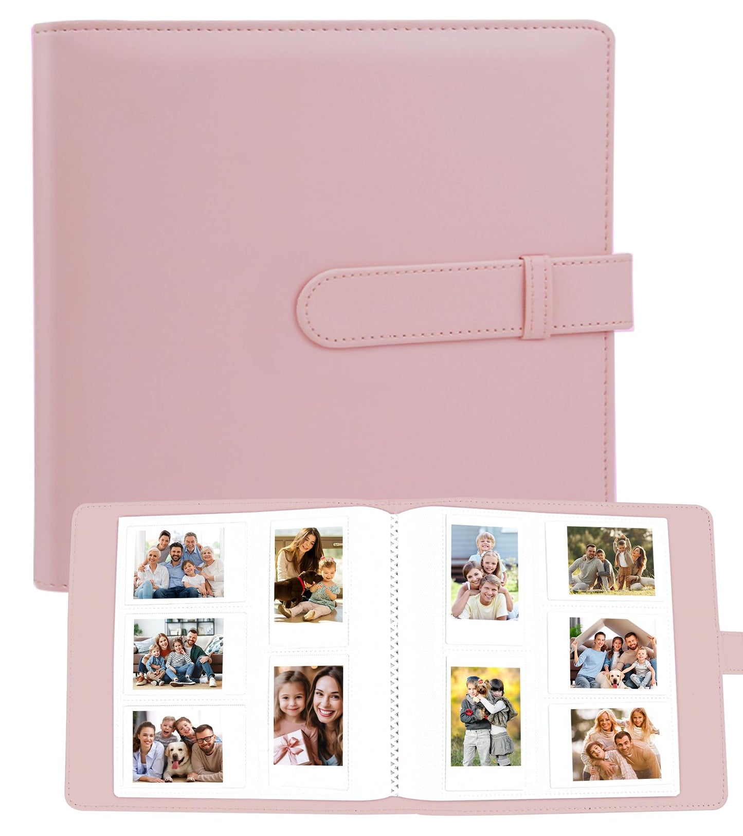 360 Pockets Photo Album for Fujifilm Instax Mini LiPlay 12 11 90 70 9 8+ 8 7S Instant Camera/Mini Link SP-1 Printer, Polaroid Snap Touch PIC-300 Z2300 Mint Camera Printer (Pink)