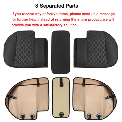 Black Panther PU Leather Rear Bench Car Seat Cover Protector Fits 90% of 4-dr Vehicles for Seat Bottom Only (Not for Pickup Truck and Large SUV), Diamond-Quilted - Black