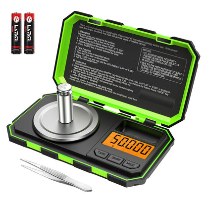 [Upgraded] ORIA Digital Pocket Scale, 50g 0.001g Mini Scale with 50g Calibration Weight, Multifunctional Kitchen Scale with Tare & LCD Backlit Display, Gift for Christmas(Battery/Tweezer Included)